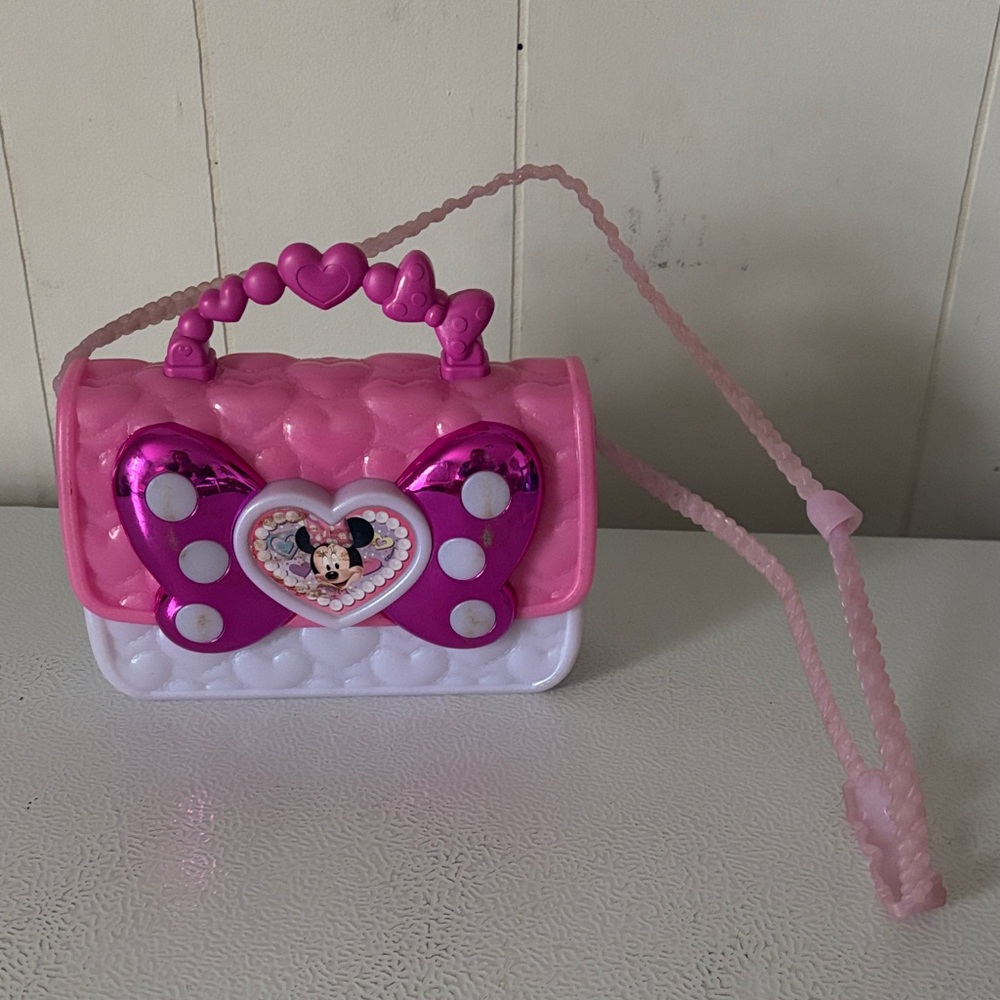 Pink and White Minnie Mouse Purse